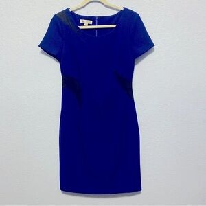 Kay Unger New York Blue Short Sleeve Lined Dress